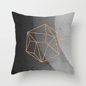 Geometric Lips Pillow Cover