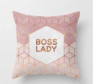 Geometric Lips Pillow Cover