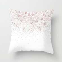 Load image into Gallery viewer, Rose Gold Geometric Pillow Cover