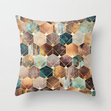 Load image into Gallery viewer, Bronzing Geometric Pillow Cover