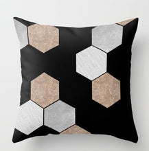 Load image into Gallery viewer, Bronzing Geometric Pillow Cover