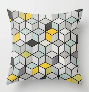 Bronzing Geometric Pillow Cover