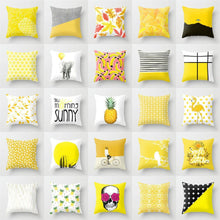 Load image into Gallery viewer, Yellow Graffiti Pillow Cover