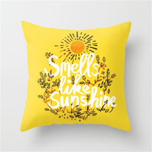 Yellow Graffiti Pillow Cover