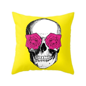 Yellow Graffiti Pillow Cover