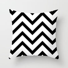 Load image into Gallery viewer, Black Geometric Pillow Cover