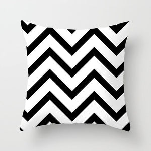 Black Geometric Pillow Cover