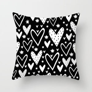 Black Geometric Pillow Cover