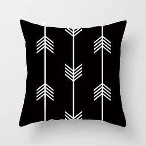 Black Geometric Pillow Cover