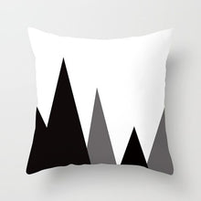 Load image into Gallery viewer, Black Geometric Pillow Cover