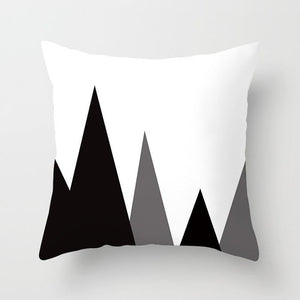 Black Geometric Pillow Cover