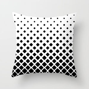 Black Geometric Pillow Cover