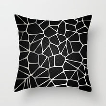 Load image into Gallery viewer, Black Geometric Pillow Cover