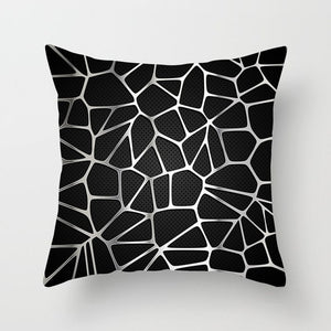 Black Geometric Pillow Cover