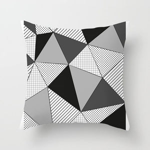 Black Geometric Pillow Cover