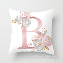 Load image into Gallery viewer, Pink Bronzing 26 Letter Pillow Cover