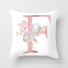Load image into Gallery viewer, Pink Bronzing 26 Letter Pillow Cover