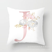Load image into Gallery viewer, Pink Bronzing 26 Letter Pillow Cover