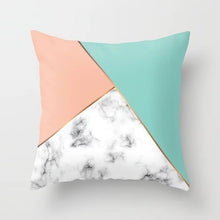 Load image into Gallery viewer, Pink/Green Marble Pillow Cover