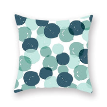 Load image into Gallery viewer, Blue Nordic Style Geometric Pillow Cover
