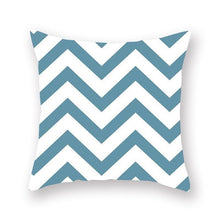 Load image into Gallery viewer, Blue Nordic Style Geometric Pillow Cover