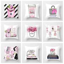 Load image into Gallery viewer, Flowers &amp; Bag Bottle Pillow Cover