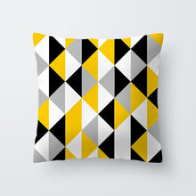 Load image into Gallery viewer, Yellow Geometric Pillow Cover