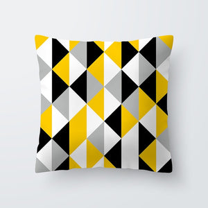 Yellow Geometric Pillow Cover