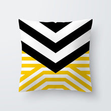 Load image into Gallery viewer, Yellow Geometric Pillow Cover