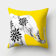 Load image into Gallery viewer, Yellow Geometric Pillow Cover