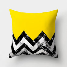 Load image into Gallery viewer, Yellow Geometric Pillow Cover