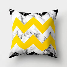 Load image into Gallery viewer, Yellow Geometric Pillow Cover