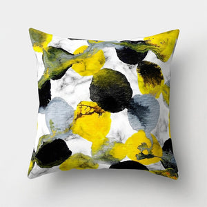 Yellow Geometric Pillow Cover