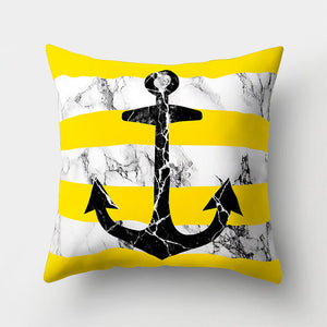 Yellow Geometric Pillow Cover