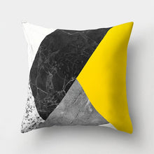 Load image into Gallery viewer, Yellow Geometric Pillow Cover