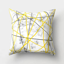 Load image into Gallery viewer, Yellow Geometric Pillow Cover