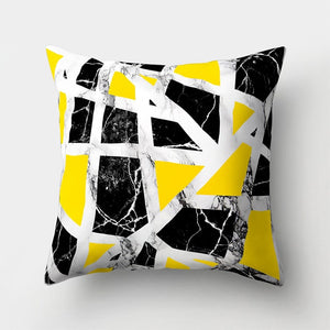 Yellow Geometric Pillow Cover