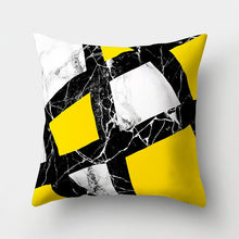 Load image into Gallery viewer, Yellow Geometric Pillow Cover