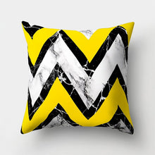 Load image into Gallery viewer, Yellow Geometric Pillow Cover