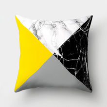 Load image into Gallery viewer, Yellow Geometric Pillow Cover