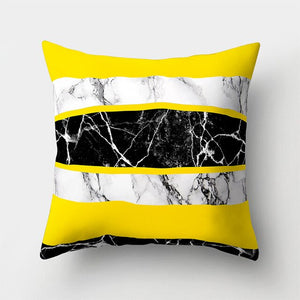 Yellow Geometric Pillow Cover