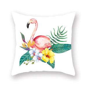 Summer Nordic Style Flamingo Pillow Cover