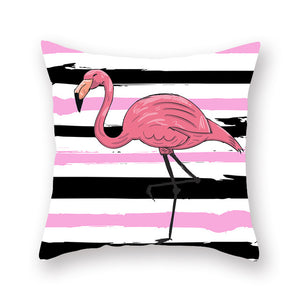 Summer Nordic Style Flamingo Pillow Cover