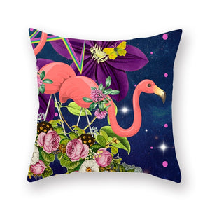 Summer Nordic Style Flamingo Pillow Cover