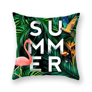 Summer Nordic Style Flamingo Pillow Cover