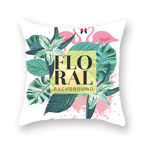 Summer Nordic Style Flamingo Pillow Cover