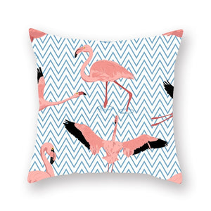 Summer Nordic Style Flamingo Pillow Cover