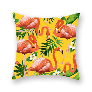 Summer Nordic Style Flamingo Pillow Cover