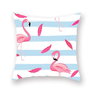 Summer Nordic Style Flamingo Pillow Cover