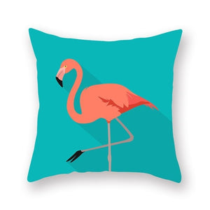 Summer Nordic Style Flamingo Pillow Cover